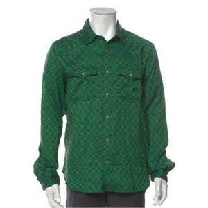 NWOT Corridor Printed Button Down Shirt Sz M